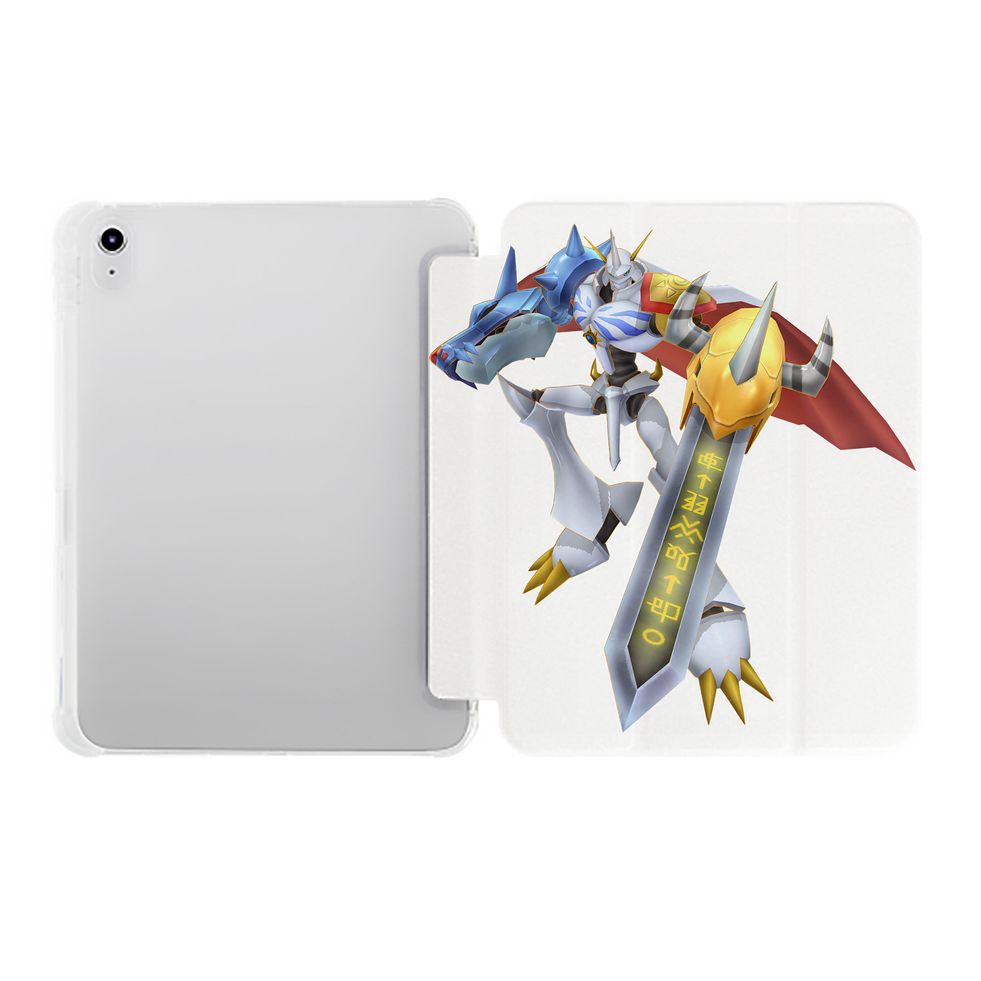 （画像用） Digimon デジタルモンスター/デジモン IPad ケース ペン収納付き 三つ折りスタンド PUレザー×シリコン 対応機種9.5/10.5/10.9インチ